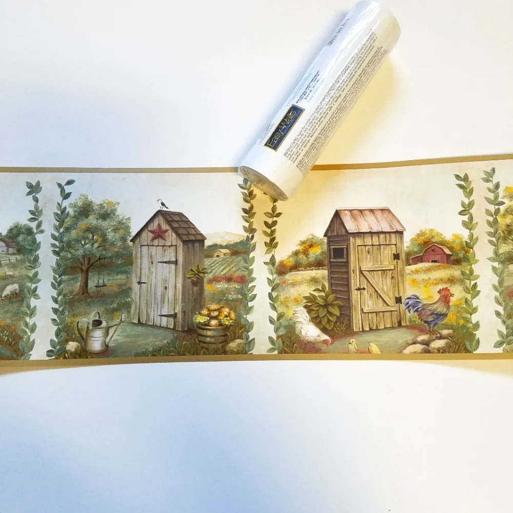 Wallpaper Border Country Fredley Meadow Outhouses